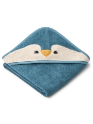 Toalla con Capucha Pingüino Algodón Orgánico Liewood - Aúpa Organics