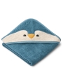 Toalla con Capucha Pingüino Algodón Orgánico Liewood - Aúpa Organics