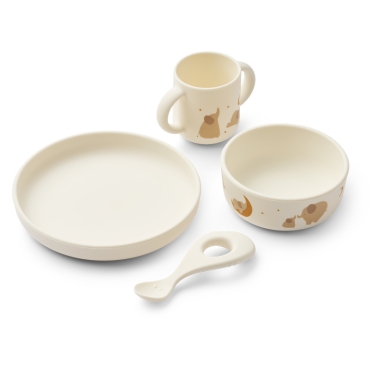 Vajilla Infantil de Silicona Premium "Elephant" de Liewood - Aúpa Organics