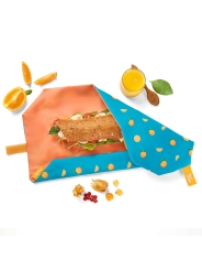 Porta Bocadillos Boc&Roll Naranja - Aúpa Organics