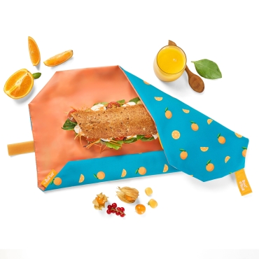 Porta Bocadillos Boc&Roll Naranja - Aúpa Organics