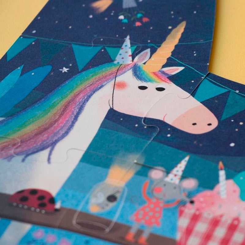 5 Puzzles reversibles Happy Birthday Unicorn! de Londji - Aúpa Organics
