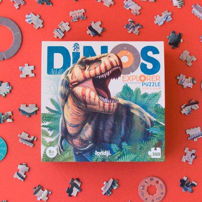 Puzzle de 350 piezas Dinos Explorer de Londji - Aúpa Organics