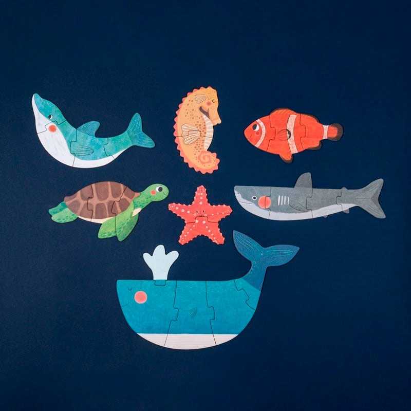 7 Puzzles progresivos Blue de Londji - Aúpa Organics