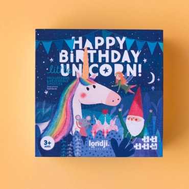 5 Puzzles reversibles Happy Birthday Unicorn! de Londji - Aúpa Organics
