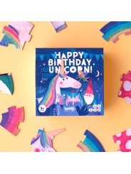 5 Puzzles reversibles Happy Birthday Unicorn! de Londji - Aúpa Organics