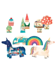 5 Puzzles reversibles Happy Birthday Unicorn! de Londji - Aúpa Organics