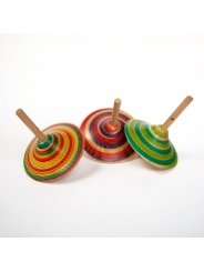 Peonza de Madera con Mango Lanzador