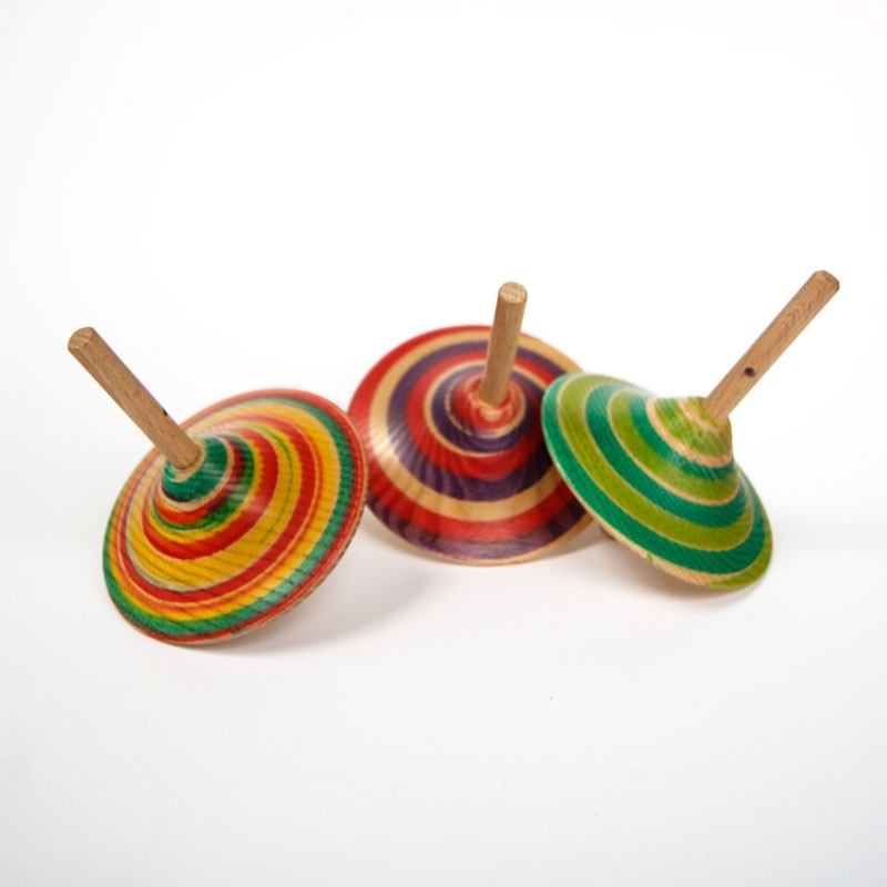 Peonza de Madera con Mango Lanzador