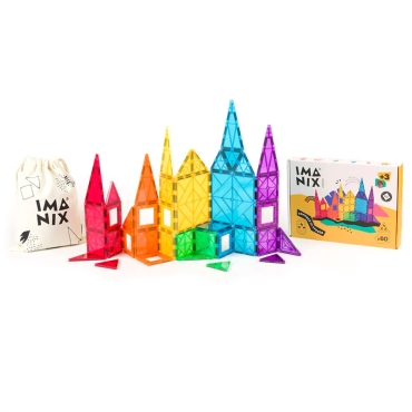 Juego de Construcciones Magnéticas de 60 Piezas Imanix - Aúpa Organics