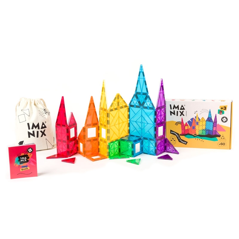 Juego de Construcciones Magnéticas de 60 Piezas Imanix - Aúpa Organics