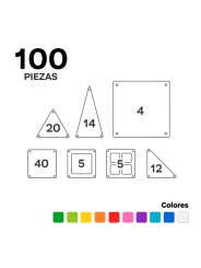 Juego de Construcciones Magnéticas de 100 Piezas Imanix - Aúpa Organics