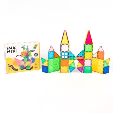 Juego de Construcciones Magnéticas de 100 Piezas Imanix - Aúpa Organics