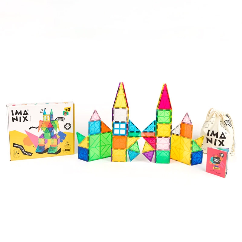 Juego de Construcciones Magnéticas de 100 Piezas Imanix - Aúpa Organics