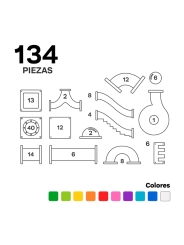 Imanix Tobogán 134 piezas – Set magnético para crear circuitos - Aúpa Organics