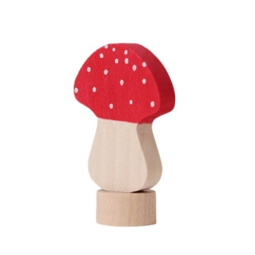 Seta Roja y Blanca Figura Anillo de Cumpleaños Grimm's - Aúpa Organics