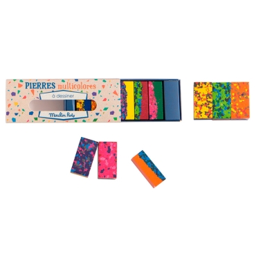 Caja de 6 Ceras Multicolor Moulin Roty - Aúpa Organics