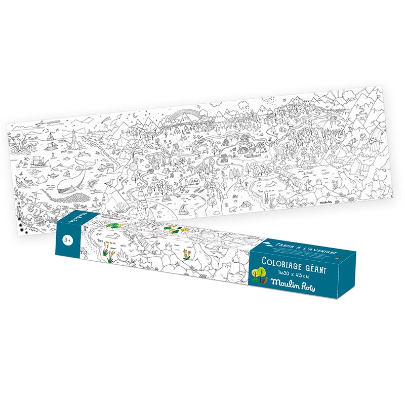 Póster para Colorear "El explorador" Moulin Roty - Aúpa Organics