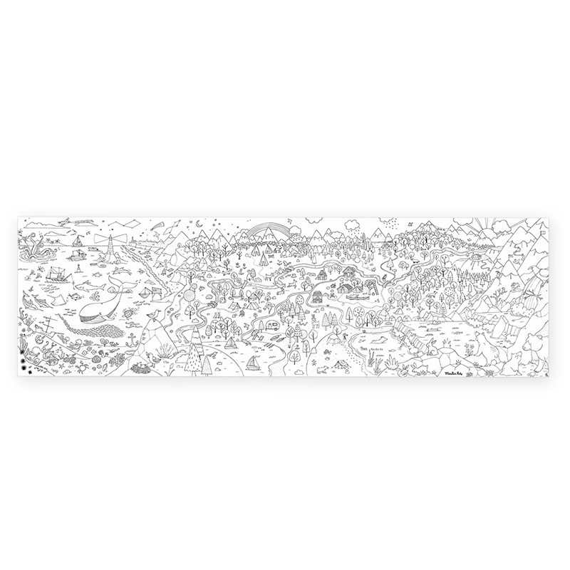 Póster para Colorear "El explorador" Moulin Roty - Aúpa Organics