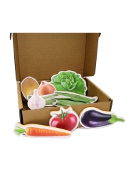 10 Imanes de Madera "Hortalizas" Nowordbooks - Aúpa Organics