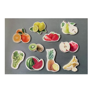 10 Imanes de Madera "Frutas" Nowordbooks - Aúpa Organics