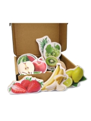 10 Imanes de Madera "Frutas" Nowordbooks - Aúpa Organics
