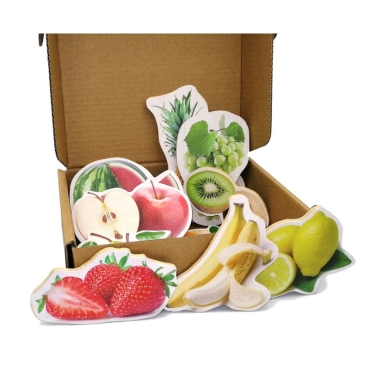 10 Imanes de Madera "Frutas" Nowordbooks - Aúpa Organics