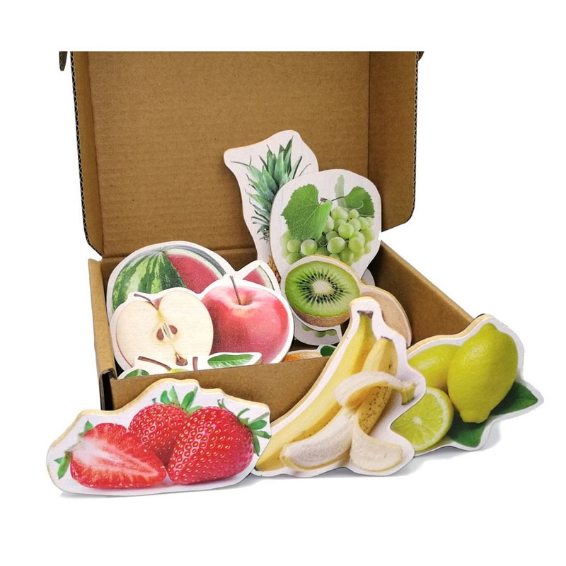 10 Imanes de Madera "Frutas" Nowordbooks - Aúpa Organics