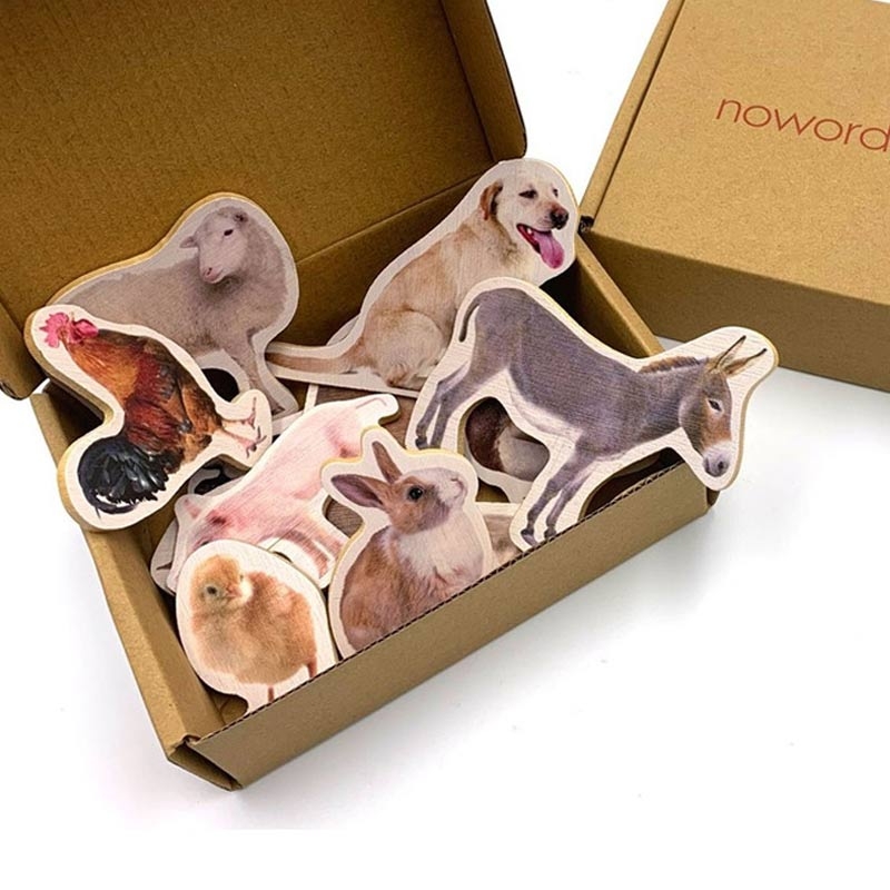 10 Imanes de Madera "Animales de la Granja" Nowordbooks - Aúpa Organics