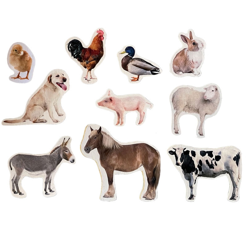 10 Imanes de Madera "Animales de la Granja" Nowordbooks - Aúpa Organics