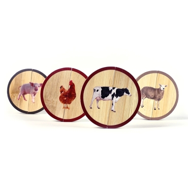 Circles "Animales de la Granja" Rompecabezas magnético Nowordbooks - Aúpa Organics