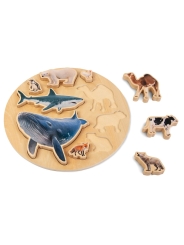 Puzzle de Encaje de Animales Reales "Animals Size Puzzle" - Aúpa Organics
