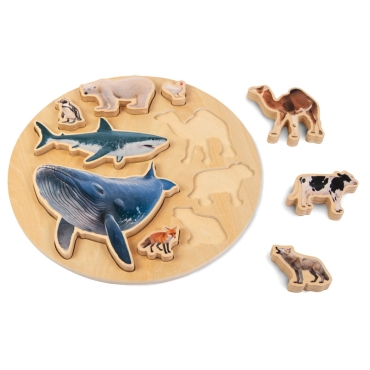 Puzzle de Encaje de Animales Reales "Animals Size Puzzle" - Aúpa Organics