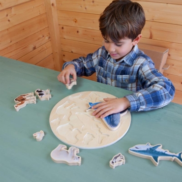 Puzzle de Encaje de Animales Reales "Animals Size Puzzle" - Aúpa Organics