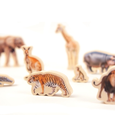 Puzzle de Encaje de Animales Reales "Wild Puzzle" - Aúpa Organics