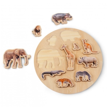 Puzzle de Encaje de Animales Reales "Wild Puzzle" - Aúpa Organics