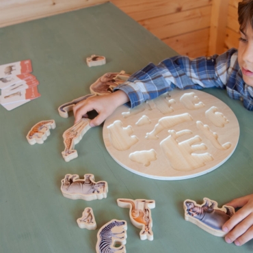 Puzzle de Encaje de Animales Reales "Wild Puzzle" - Aúpa Organics