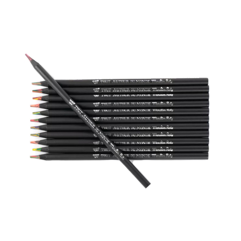 12 Lápices Multicolor en Caja de Metal - Aúpa Organics