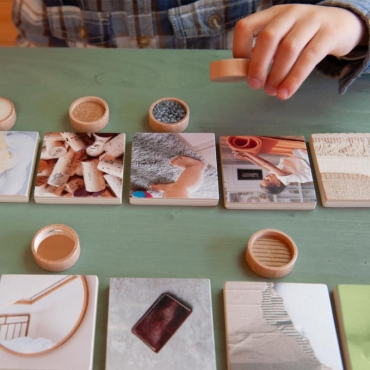 Juego de Memoria con Imágenes y Texturas Reales - Aúpa Organics