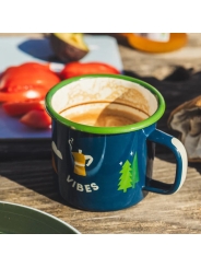 Taza de Acero Esmaltado Camp Vibes - Aúpa Organics