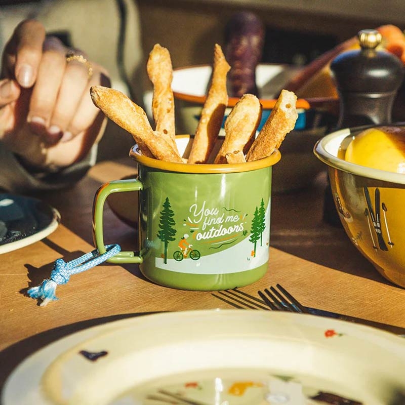 Taza de Acero Esmaltado Outdoor - Aúpa Organics