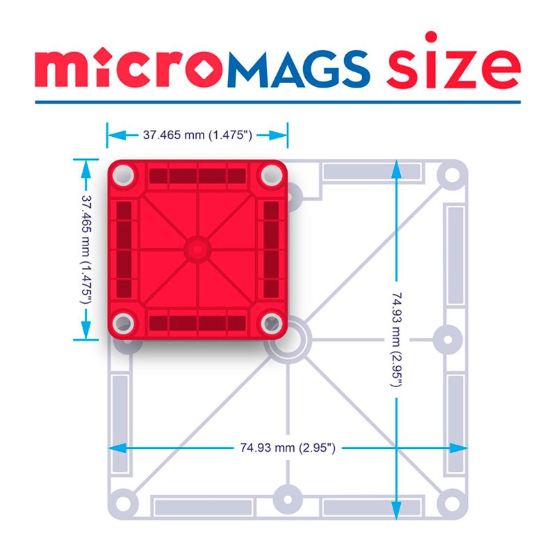 Juego de Construcción Magnético 55 Piezas Magna-Tiles Travel Set Delux - Aúpa Organics