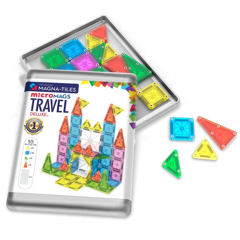 Juego de Construcción Magnético 55 Piezas Magna-Tiles Travel Set Delux - Aúpa Organics