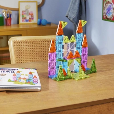 Juego de Construcción Magnético 55 Piezas Magna-Tiles Travel Set Delux - Aúpa Organics