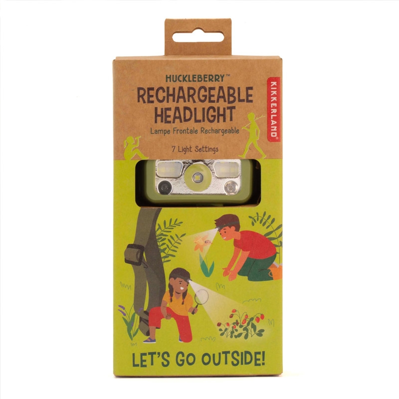Linterna Frontal Recargable Huckleberry de Kikkerland - Aúpa Organics