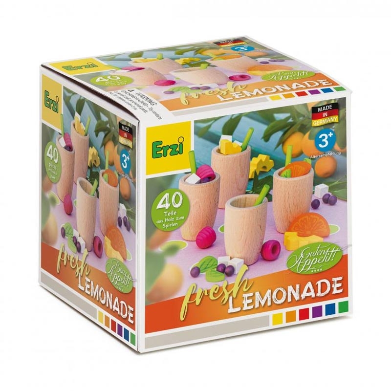 Caja de Vasos y Limonada de Madera de Erzi - Aúpa Organics