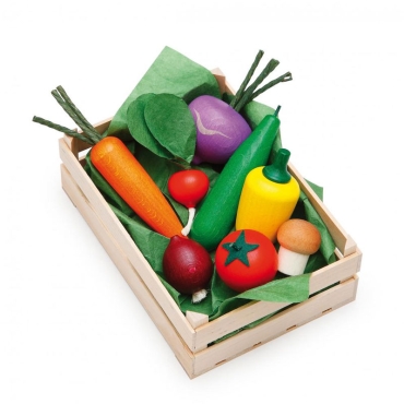 Caja de Verduras de Madera de Erzi - Aúpa Organics
