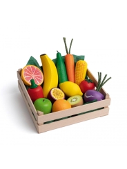 Caja de Frutas y Verduras de Madera de Erzi - Aúpa Organics