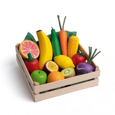 Caja de Frutas y Verduras de Madera de Erzi - Aúpa Organics