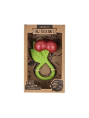 Sonajero de Caucho Natural Cherry Cerezas Oli&Carol - Aúpa Organics